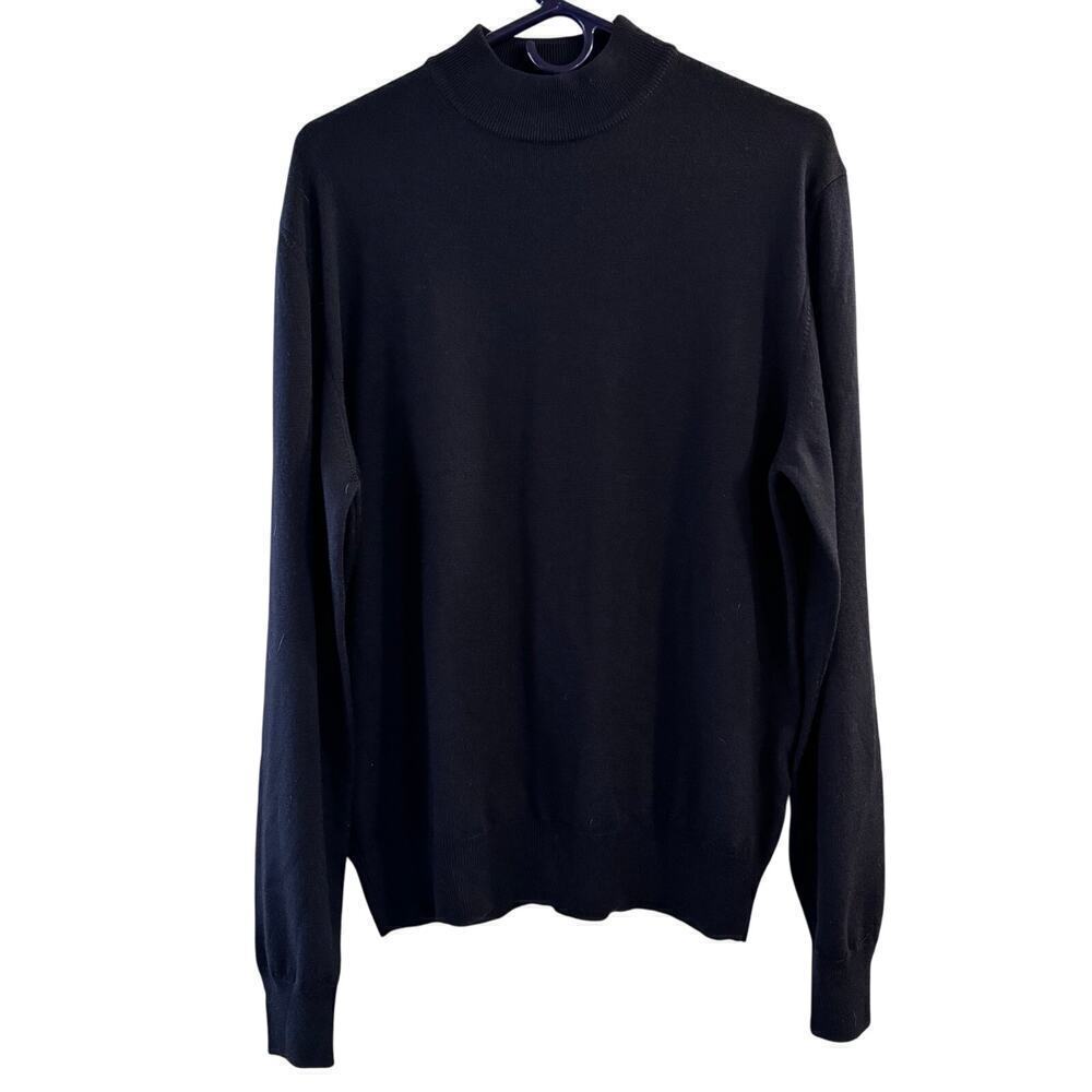Pal Zelleri Gruppo Forall Pure Wool High Neck Mens Sweater Blue Medium Italy
